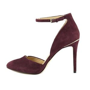 Michael Kors Georgia Ankle Strap Suede Heels